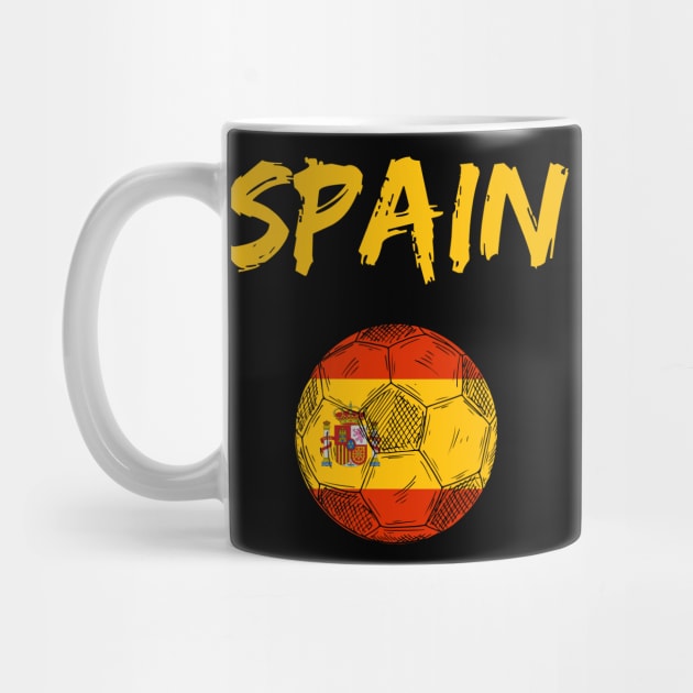 Spain Football Team Soccer Flag Vintage Retro by Meow_My_Cat